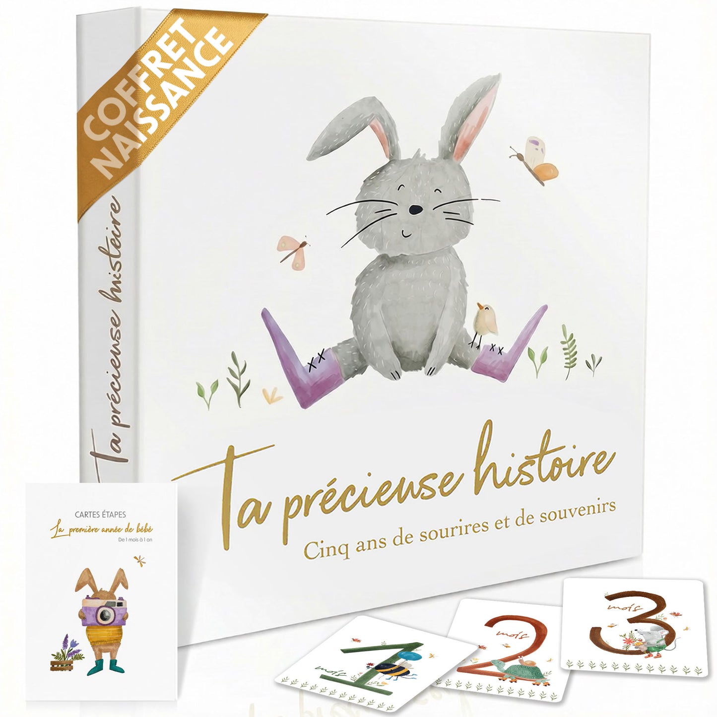 Coffret livre de naissance et cartes étapes